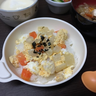 【離乳食 完了期】煮物リメイク♪簡単親子丼